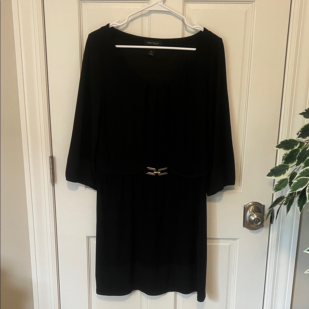 White House Black Market Elegant Black Dress Size Medium
